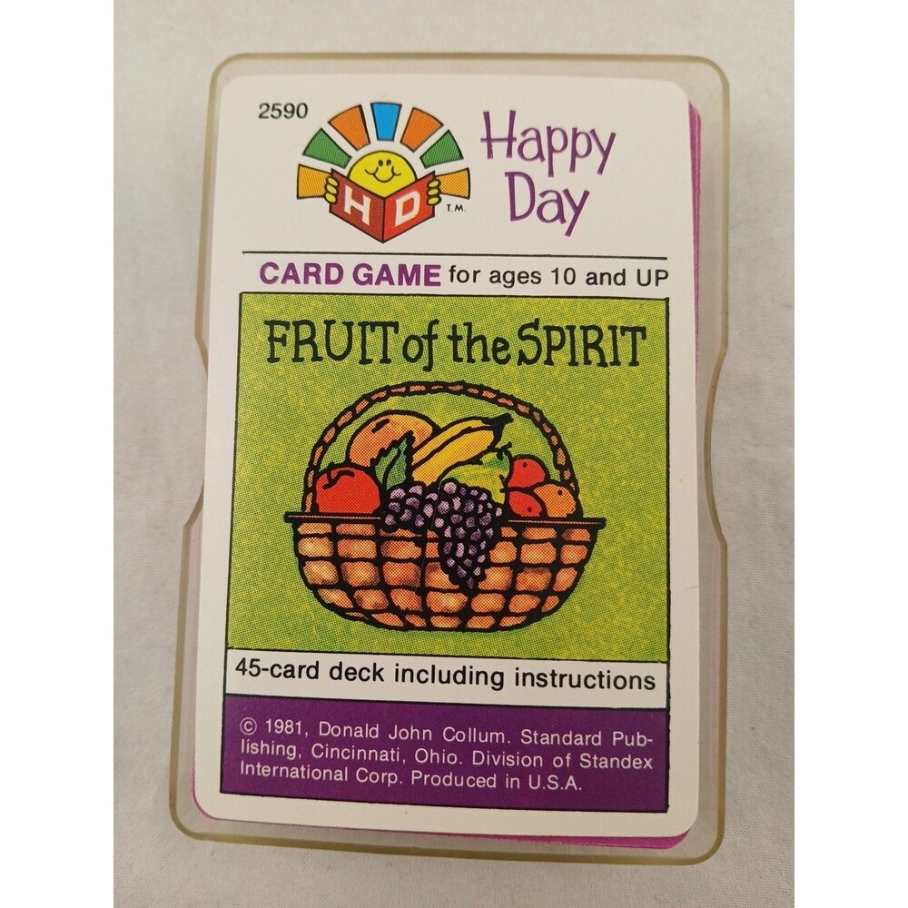 Vintage 1981 Happy Day Fruit Of The Spirit Christian Card Game-RARE!